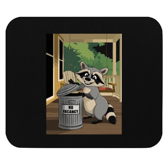 Racoon Trash Panda Metal Trash Can No Vacancy Mouse Pads