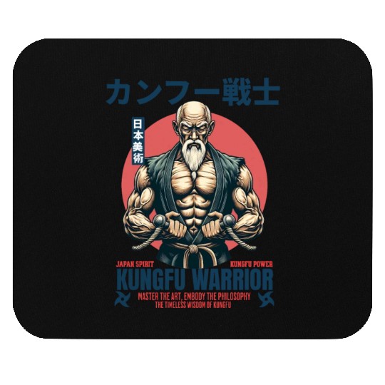 kungfu warrior master Mouse Pads