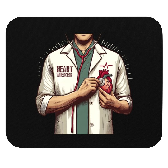 Cardiac Nurse Heart Whisperer Design Mouse Pads