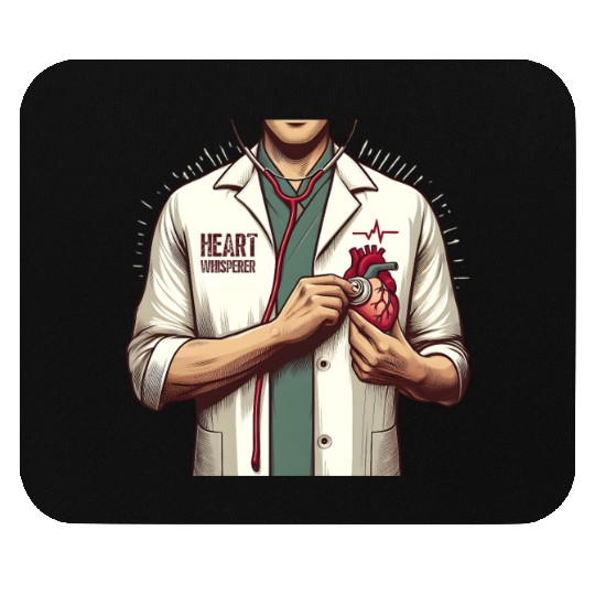 Cardiac Nurse Heart Whisperer Design Mouse Pads