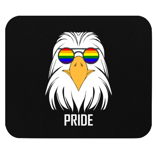 LGBTQ BALD EAGLE PRIDE DESIGN Mouse Pads