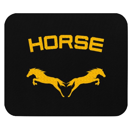 Horses Double Horse Riding Horsepower Lover T Mouse Pads