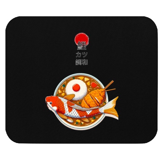 Harmony of Koi Fish and Katsu Delight Mouse Pads