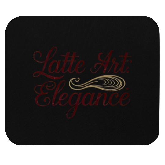 Latte Art Elegance Design - Stylish Coffee Wear Mouse Pads