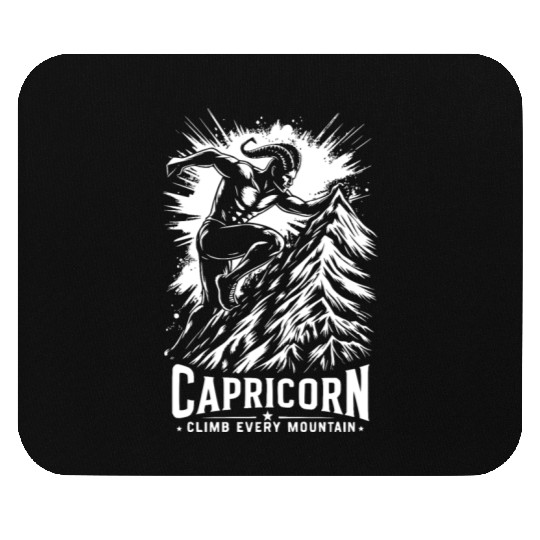 Capricorn Climb every mountain Mouse Pads