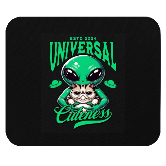 Intergalactic Cat and extraterrestrial Alien Mouse Pads