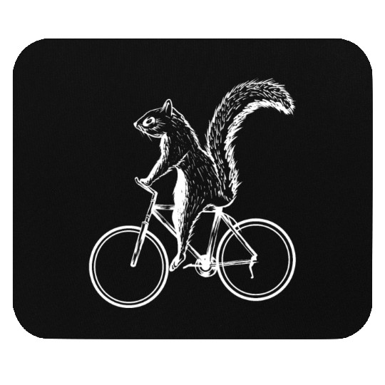 Squirrel On A Bicycle Funny Chipmunks Animal Lover Mouse Pads