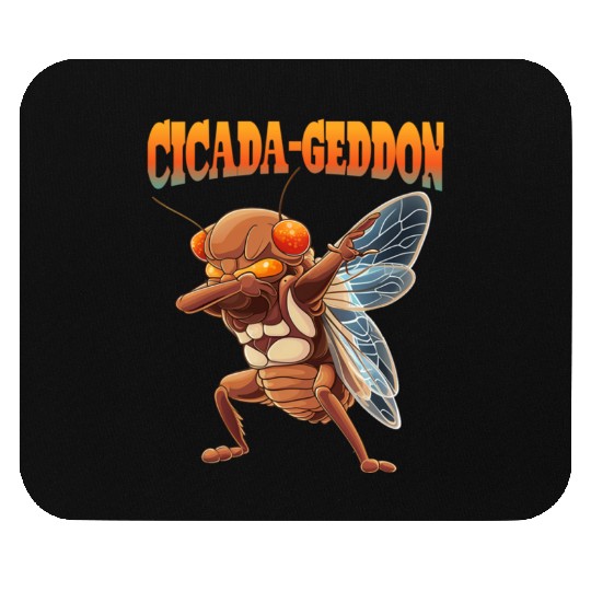 Funny Dabbing Cicada 2024 Dab Mouse Pads