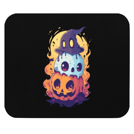 skull, ghost friends Mouse Pads