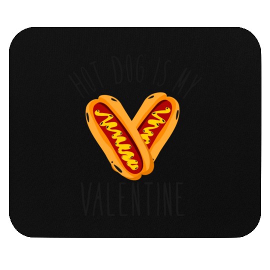 Hot Dog Adult Heart Valentines Day Mouse Pads