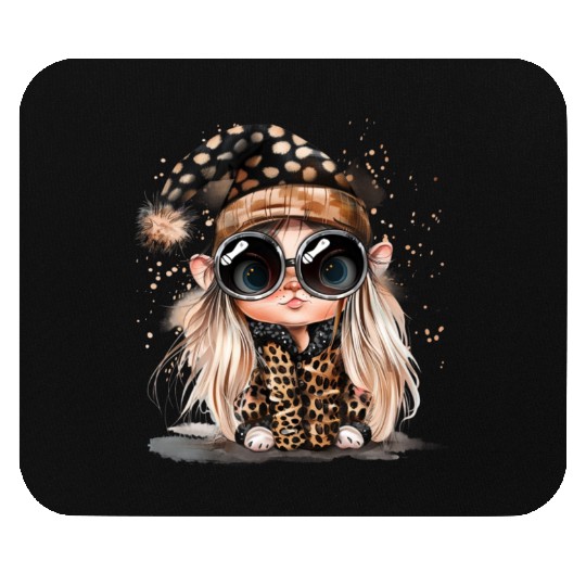 Leopard Print Gnome Clipart Images, Girly Mouse Pads