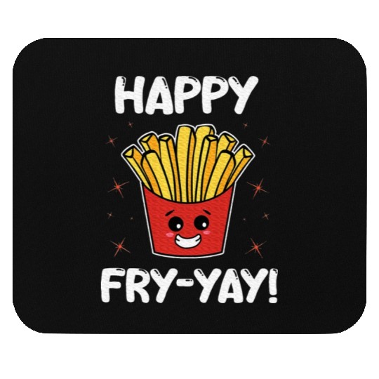 French Fries Anime Lover Happy Fry yay Mouse Pads