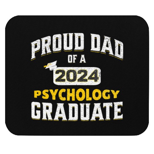 Proud Dad 2024 Psychology Graduate Mouse Pads