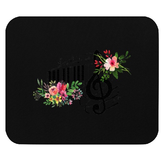 cut music teacher with a Piano Keys and Flowers Mouse Pads