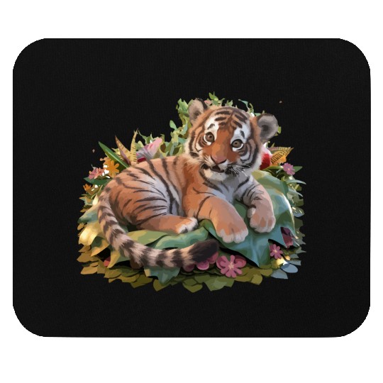 cute baby tiger Mouse Pads