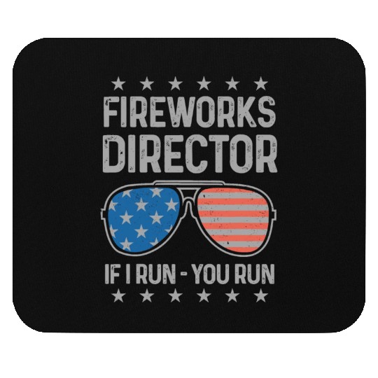 4th Of July Fireworks Funny Fireworks Director Mouse Pads