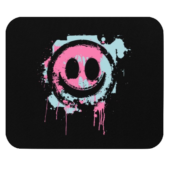 Graffiti Smiley Face - Urban Street Art Mouse Pads