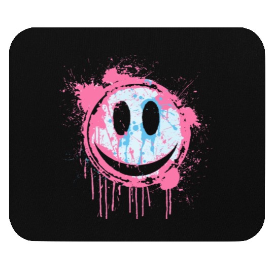 Graffiti Smiley Face - Urban Street Art Mouse Pads