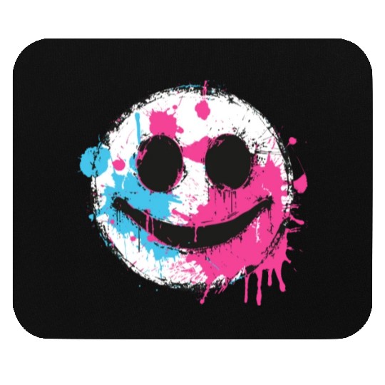 Graffiti Smiley Face - Urban Street Art Mouse Pads