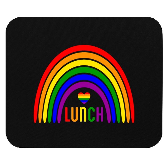 LGBTQ Rainbow Lunch - Colorful Pride Mouse Pads