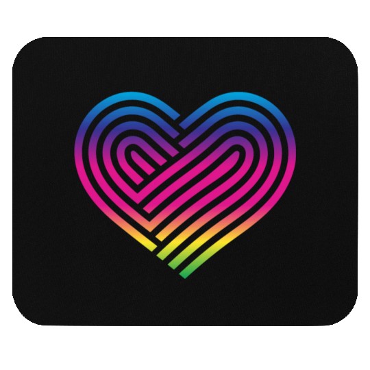 Rainbow Heart Homosexuality LGBT Love Mouse Pads