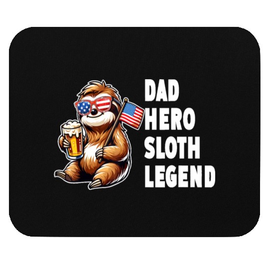 American sloth dad Mouse Pads