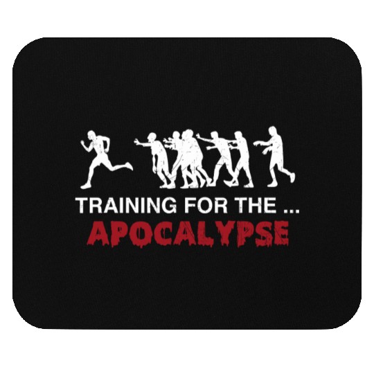 Zombie Training for the Apocalypse Running Mouse Pads