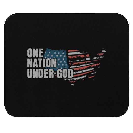4th Of July One Nation Under God US Flag Faith Mouse Pads