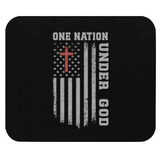 One Nation Under God US Flag Christian 4th of July Mouse Pads