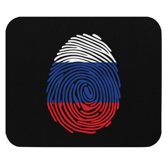 Russian fingerprint flag Mouse Pads
