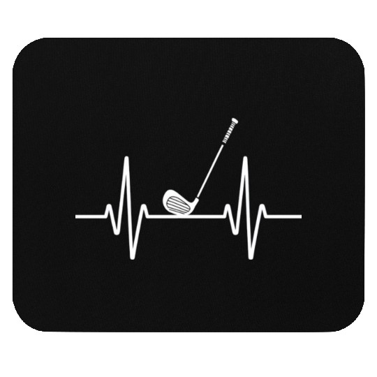 Heartbeat Golf Club Enthusiast Graphic Mouse Pads