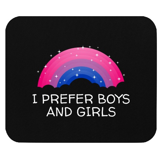 I Prefer Boys and Girls Bisexual LGBTQ Bi Pride Ga Mouse Pads