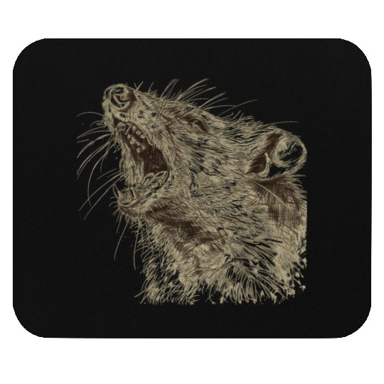 Ugly Opossum Design Weird Feral Wild Possum Mouse Pads