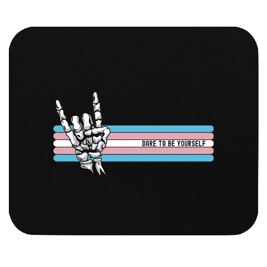 Dare to be Yourself, Rock Skull LGBTQ Ally Mouse Pads