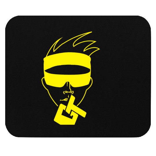 Yellow neon face GT Mouse Pads