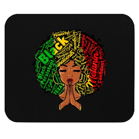 Juneteenth Melanin Natural Clothes Mouse Pads