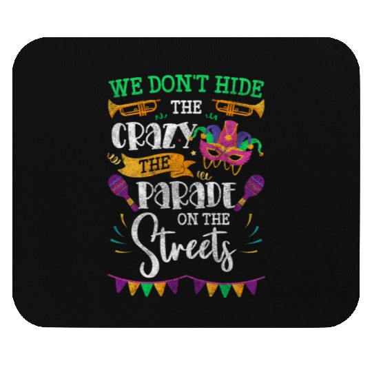 Mardi Gras Music Louisiana Queen Mouse Pads