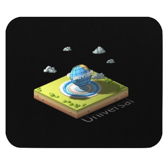 Geometric low poly Universal Studios Mouse Pads