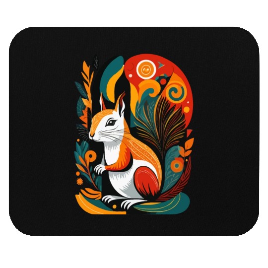 The Red Squirrel of the Wild World Mouse Pads