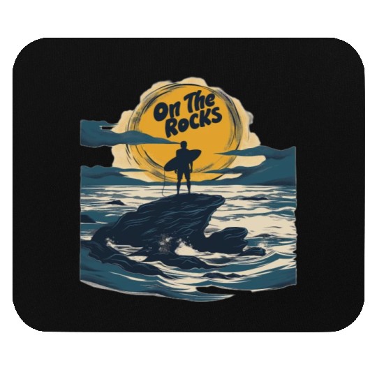 On The Rocks Surfing Mouse Pads