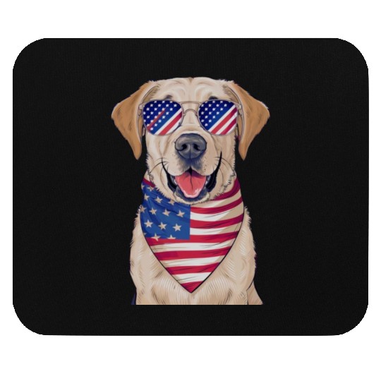 Labrador Retriever donning Mouse Pads