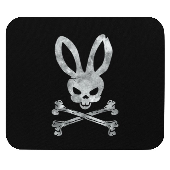 Funny Easter Bunny Crossbones Mouse Pads