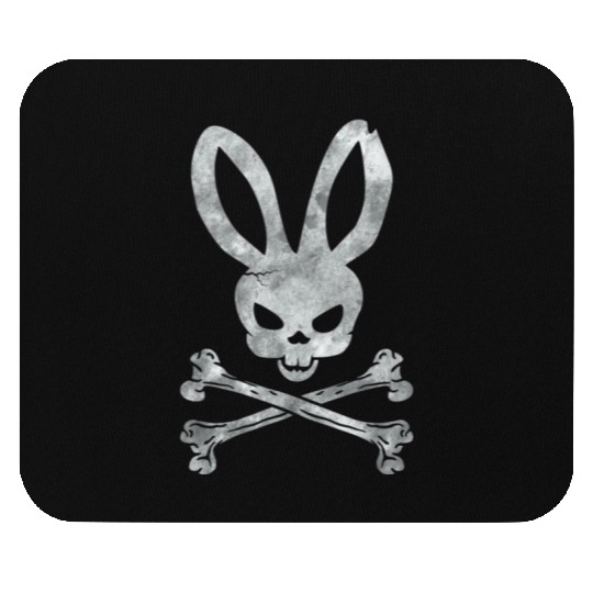 Funny Easter Bunny Crossbones Mouse Pads