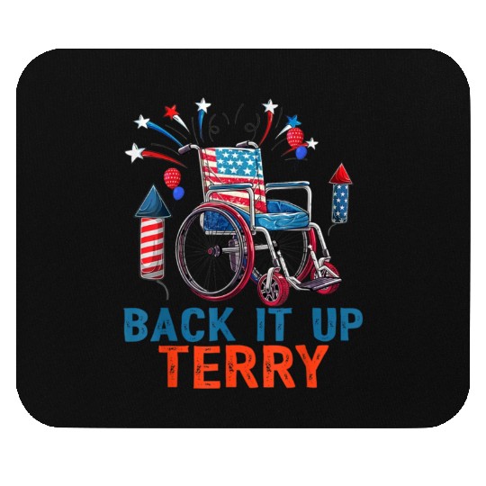 Back Terry Fireworks 4th July Mouse Pads