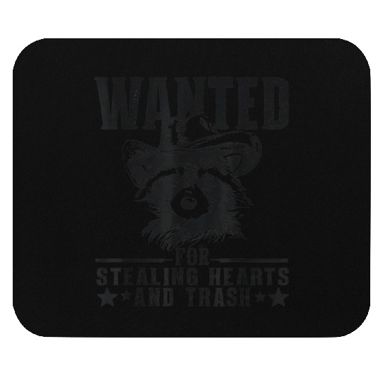 Funny Raccoon Hat Cowboy Trash Western Mouse Pads