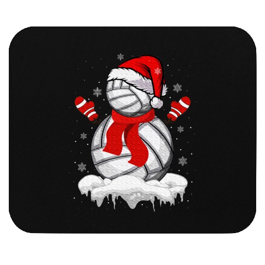Volleyball Snowman Christmas Fun Mouse Pads
