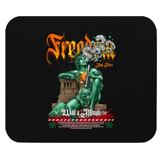 statue of liberty smoking #2 Mouse Pads