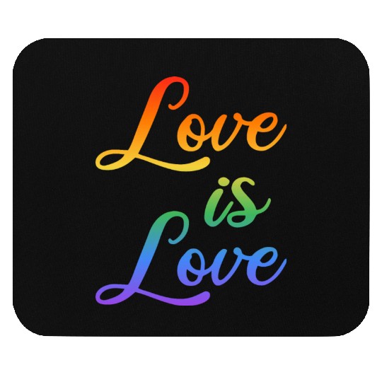 love is love rainbow colored letters Mouse Pads