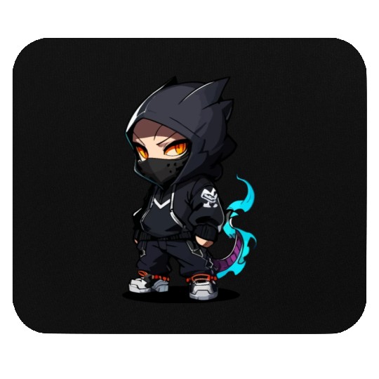 Chibi Dragon Ninja Character Mouse Pads
