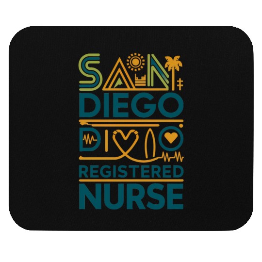 San Diego Registered Nurse Graphic Design Mouse Pads